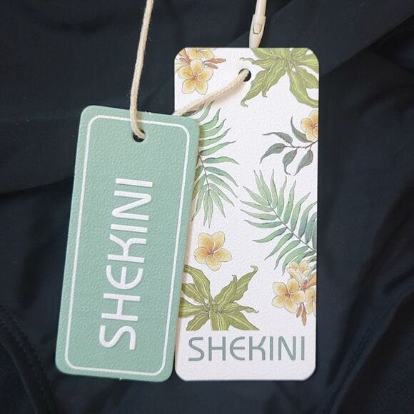 New With Tags Size Small Shekini Women's Twist Front Black Bikini Bottom - Picture 8 of 10